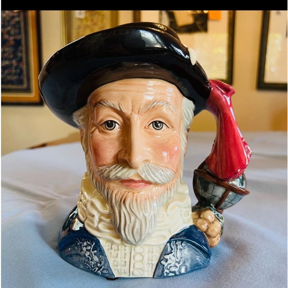 Royal Doulton Sir Walter Raleigh Character  Signed Jug 2002 D7169 Ltd Ed 81/1000